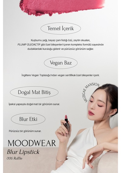 Muzigae Mansion Moodwear Blur Lipstick 006 Ruffle
