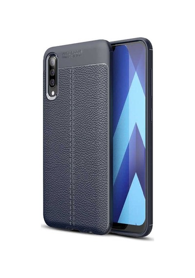 Samsung Galaxy Uyumlu M30 Kılıf Deri Görünümlü Renk Atmayan Dayanaklı Silikon Kapak Niss