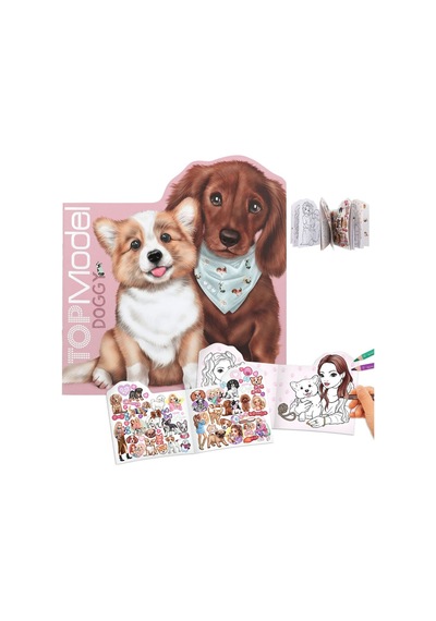 Topmodel Kedi Ve Köpek Figürlü Boyama Kitabı