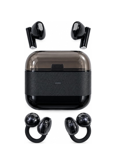 Kablosuz Bluetooth Kulaklık 2 Si 1 Arada Klipsli Kulak İçi 4 Lü Siyah - Lisinya