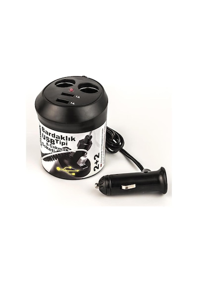 Bardaklik Tipi Usb Ve Çakmak Soketi 12v