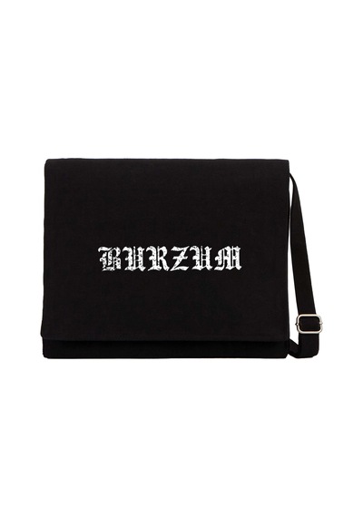 Burzum Logo Yazı Siyah Kanvas Postacı Çantası