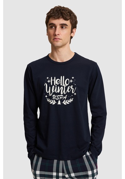 U.S. Polo Assn. Erkek Lacivert Pijama Takımı 50333267-vr033