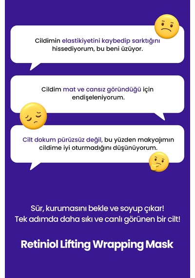 Retinol&kolajen İçeren Kırışıklık Karşıtı Soyulan Maske Realbarrıer Retiniol Lifting Wrapping Mask