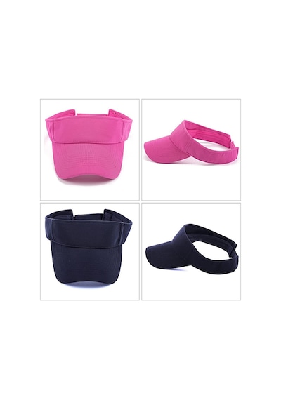 Unisex Uv Koruyucu Sporcu Plaj Vizör Şapka 2 Li Set (547423537)