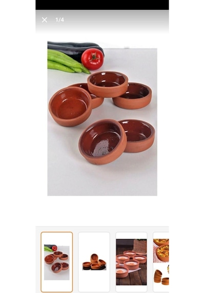 Güveç Kabı 6 Lı Toprak Güveç Sütlaç Kabı