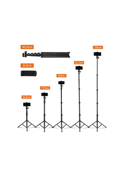 Jmary MT-39 5 Kademeli 153cm Fonksiyonel 2 in 1 Monopod 360 Derece Dönebilen Başlıklı Tripod JMARY-TA84069 Siyah