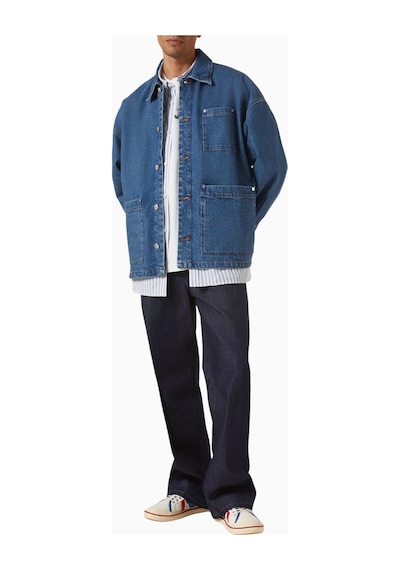 A.p.c X Marc Jacobs Erkek Denim Jacket Straight Fit Mavi