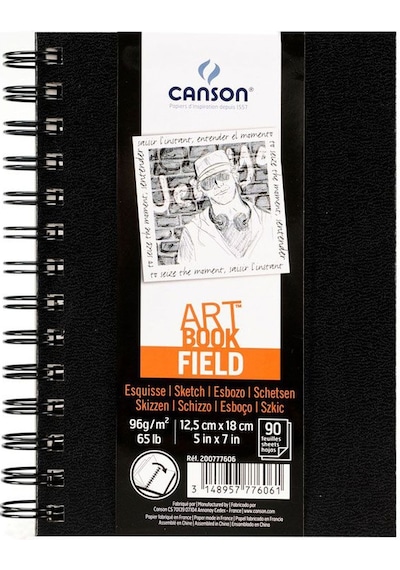 Canson Field Çizim Defteri Spiralli 96G 90 Yaprak 12.5X18 Cm