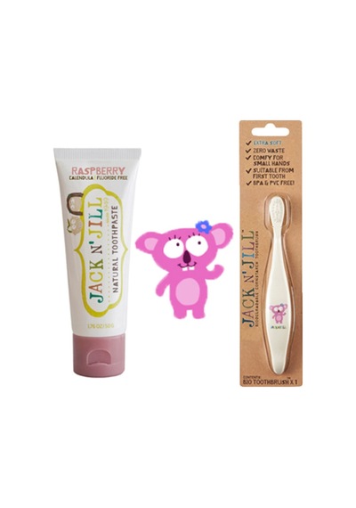 Jack N Jill Koala Diş Fırçası + Ahududu Aromalı Macunu 50 gr