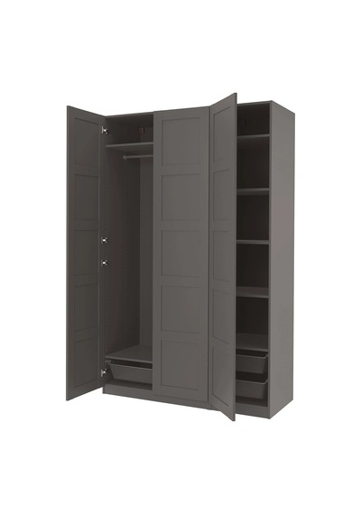 Ikea Koyu Gri Ferah Kapaklı Gardırop