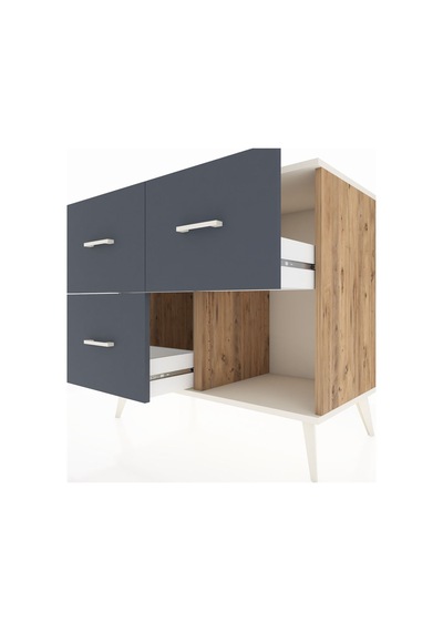 Hyperion Şifonyer 3 Çekmeceli 88x44x80 Çam-aytaşı/antrasit Aytaşı/antrasit Hyperion Şifonyer 3 Çekmeceli 88x44x80 Çam-aytaşı/antrasit Aytaşı/antrasit