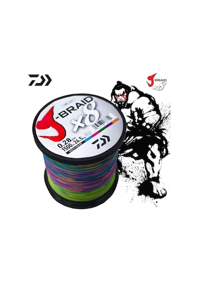 Daiwa J-braid 8b Multicolor 1500m İp Misina 0,50mm 0.50mm
