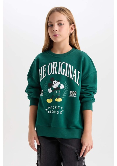 DeFacto Kız Çocuk Disney Mickey & Minnie Oversize Geniş Kalıp Bisiklet Yaka İçi Yumuşak Tüylü Sweatshirt D1118A824AUGN1116 Yeşil DeFacto Kız Çocuk Disney Mickey & Minnie Oversize Geniş Kalıp Bisiklet Yaka İçi Yumuşak Tüylü Sweatshirt D1118A824AUGN1116 Yeşil