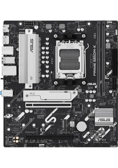 Asus Prıme B850m-k Ddr5 8400mhz 1xhdmı 1xdp 2xm.2 Usb2.0 Matx Am5 Amd Am5 9000/8000/7000 Serileri İle Uyumlu