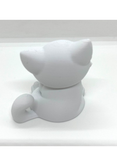 Sevimli Beyaz Kedi 3d Figürü