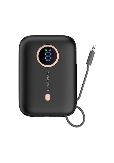 Lexroo Lp-pw001 Dijital Led Göstergeli Type-c Kablolu Taşınabilir Powerbank 10.000mah - Beyaz