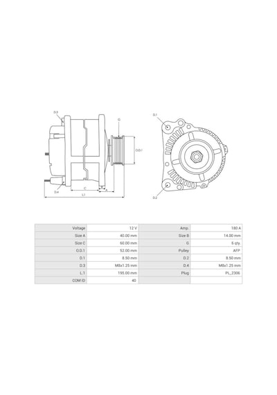 Seg 12v Alternatör Dinamo 180 A Lın Audı-seat-skoda-vw