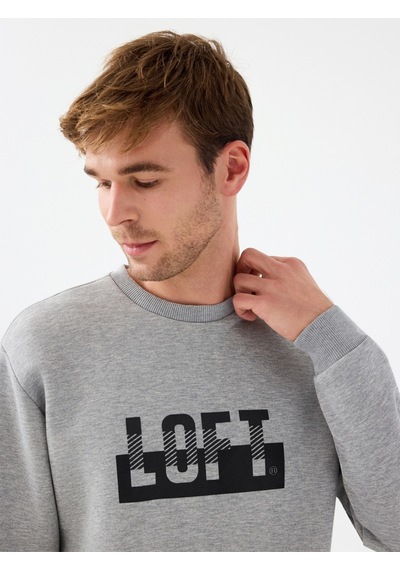 LOFT Regular Fit Erkek Sweatshirt Lf2041178 Q1.v1 Gri Melanj