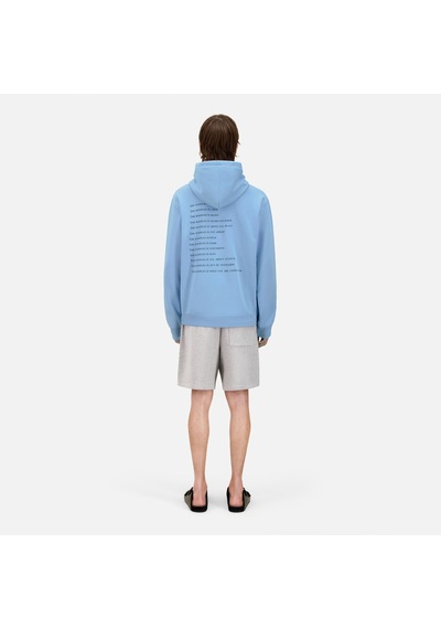 The Kooples Erkek Baskılı Kapüşonlu Mavi Sweatshirt