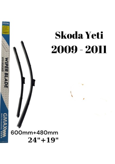 Skoda Yeti 2009 2010 2011 Uyumlu 24"+19" Araca Özel Ön Cam Silecek Süpürgesi Takımı 600+480mm