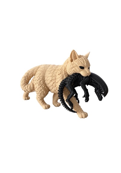 Uzaylı Avcısı Kedi 3d Figür
