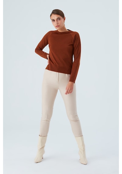 Peraluna Vanessa Pullover Merino Yünlü Yanları Yırtmaçlı Ince Kadın Triko Kazak Kahve-kahve Kahve Peraluna Vanessa Pullover Merino Yünlü Yanları Yırtmaçlı Ince Kadın Triko Kazak Kahve-kahve Kahve