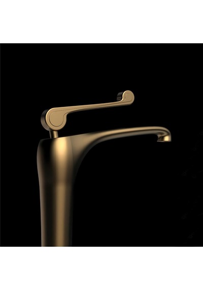 Fa-6012 Fırçalanmış Altın Lavabo Bataryası Altın