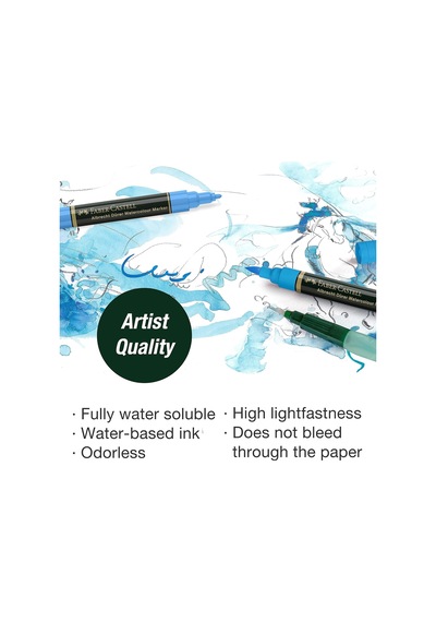 Faber-castell Albrecht Dürer Suluboya Markör Seti, 10 Lu, Çift Uç