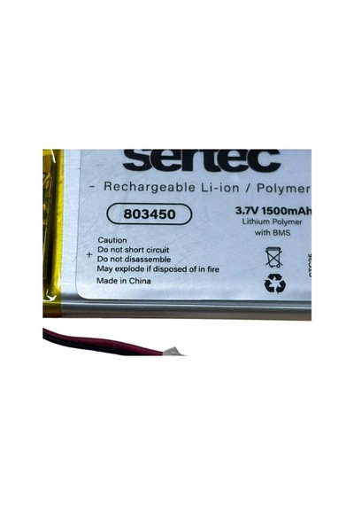 Sertec 803450 3.7v 1500mah Li-polymer Pil Devreli/1.5a Evimdeyokyok