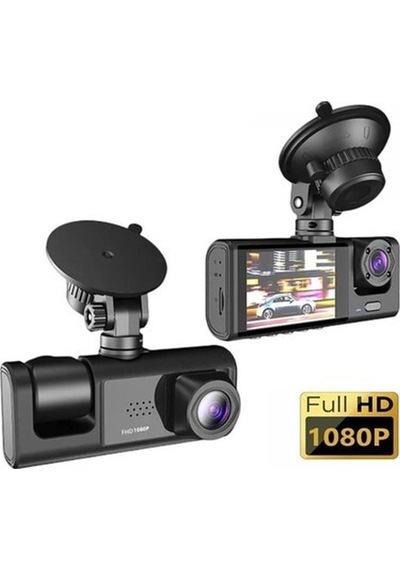 Woodhub Dv300 Yeni 3 Kameralı Araç Içi Kayıt Kamerası Trafik Recorder 2 Inç Ips Ekran Full Hd 1080p