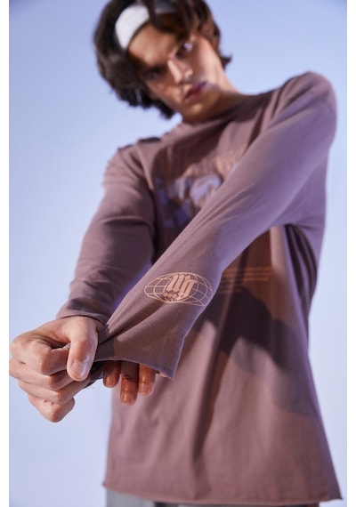 Woof Gym Oversized Long Sleeve T-Shırt - Rose Taupe