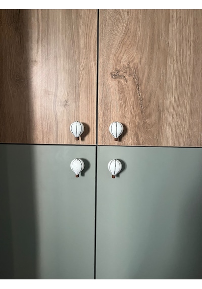 Balon Model Dolap Kulbu Tek Adet Bebek Ve Çocuk Odaları Beyaz