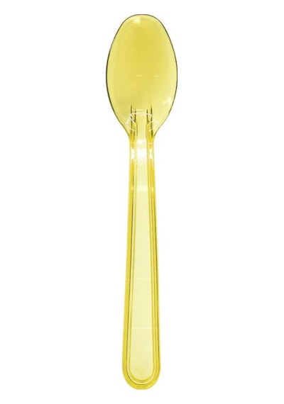 Tatlı-dondurma Kaşığı Sarı Transparan 12,5cm - 50 Adet