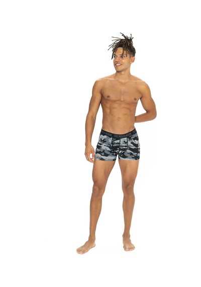 U.S. Polo Assn. U.s Polo Assn. 80542 Erkek Pamuklu 3'lü Boxer-siyah&antrasit&baskılı Siyah