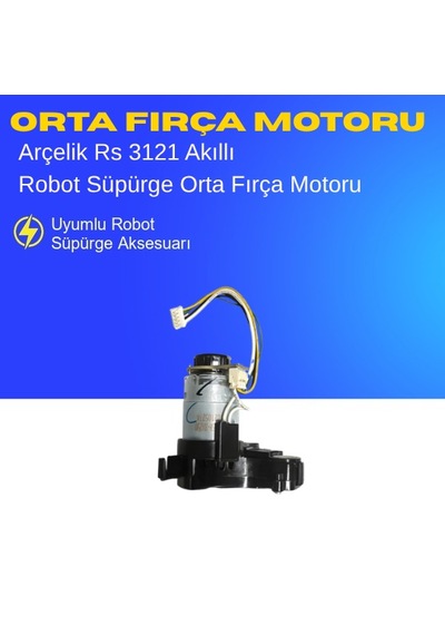 Arçelik Rs 3121 Akıllı Robot Süpürge Orta Fırça Motoru Aksesuarları Yedek Parça