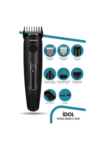 Goldmaster Idol 11-in-1 Hızlı Şarjlı Erkek Bakım Seti