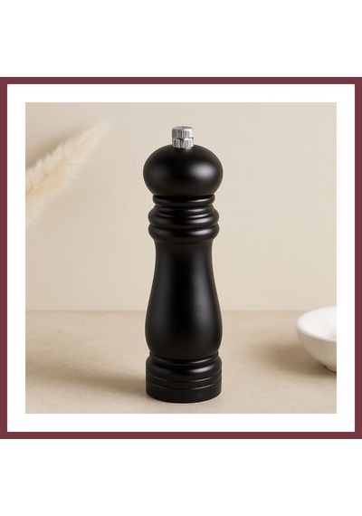 Storeşahin Küçük Siyah Ahşap Tuz Ve Baharat Öğütücü Çap 4.5 Cm, 15.5 Cm Shn0720