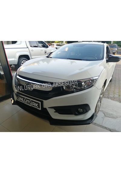 OtoÇizgi Honda Civic FC5 Tampon Ön Lip 3 Parça Piano Black OtoÇizgi