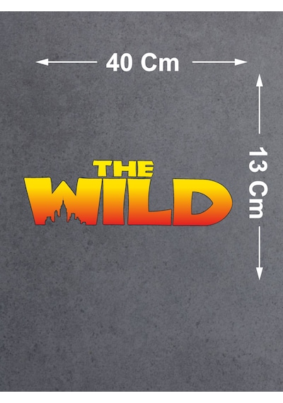 The Wild Vahşi Sticker - Adventure 4x4 Off Road Pickup Sticker - Araba Oto Motosiklet Karavan Sticker - 00038 40X13 Cm