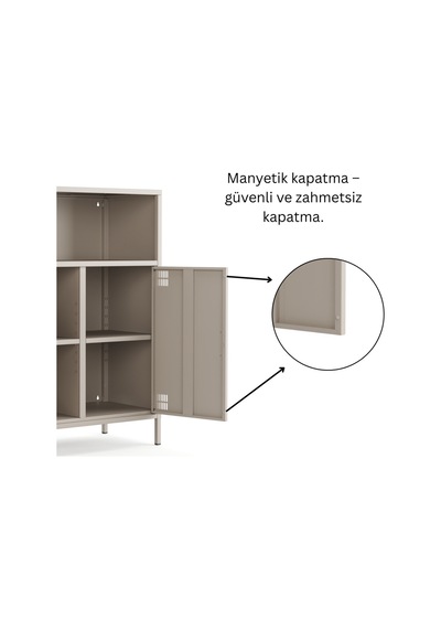 Pera Metal Dolap 2 Kapılı, Açık Raflı 80,50 X 40 X 109,50 Cm - 9 Renk Seçeneği Bulunmaktadır Bej Pera Metal Dolap 2 Kapılı, Açık Raflı 80,50 X 40 X 109,50 Cm - 9 Renk Seçeneği Bulunmaktadır Bej