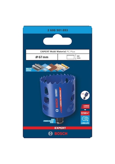 Bosch Expert 67 Mm Farklı Malzemeler İçin Karbür Panç 2608901893