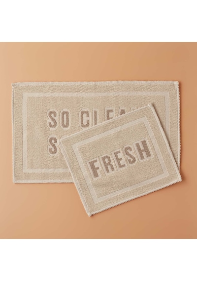 Bella Maison Clean Fresh Paspas Takımı Krem 60x100 - 50x60 CM Krem