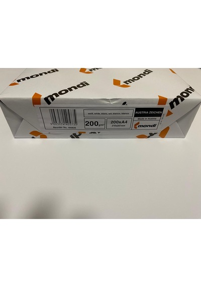 Mondi Gramajlı Kağıt 200 Gr. 200 Lü Paket