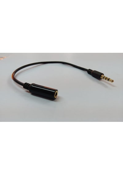 Stereo Kablo - 3.5 Mm - 4 Boğumlu - Erkek - Dişi - 20 Cm