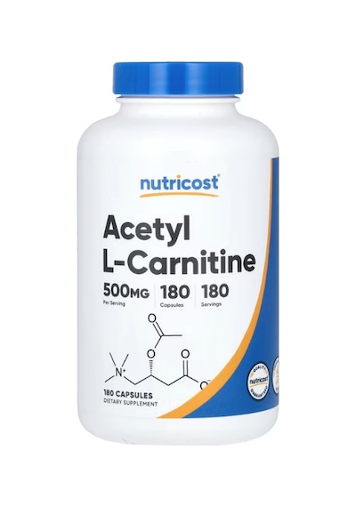 Nutricost Acetyl L-carnitine Alcar 500mg 180 Capsules 4144