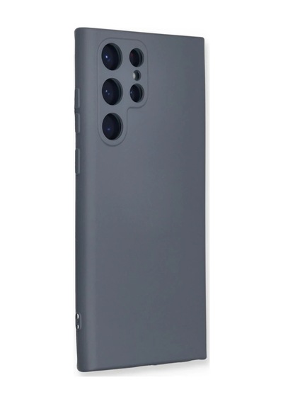 Samsung Uyumlu  Galaxy S23 Ultra Kılıf Nano İçi Kadife Silikon - Gri 0.2M-Çok Renkli
