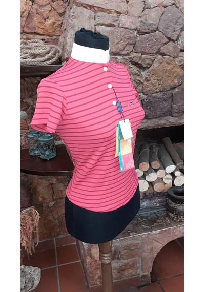 Animo Müsabaka T-Shirt Çizgili Pembe 36 Pembe