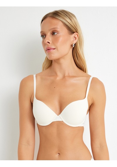 Koton Push Up Sütyen Dolgulu Balenli Destekli Basic Ekru 5wlk10006mk Ekru