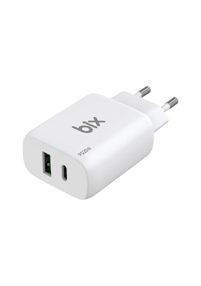 Bix ZH-2U41T Çift Portlu USB Type-C 25W PD Hızlı Şarj Adaptörü